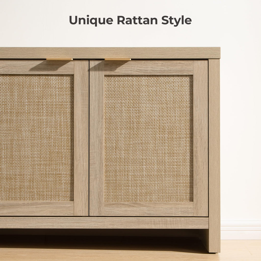 TV Stand with 4 Rattan Cabinets K397