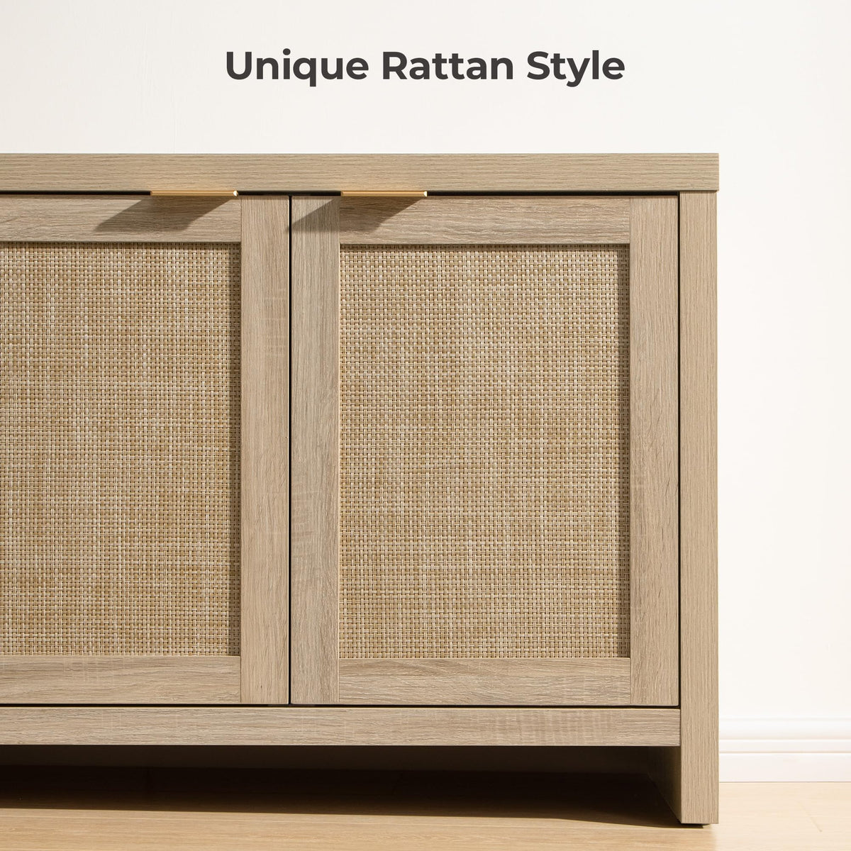 TV Stand with 4 Rattan Cabinets K397