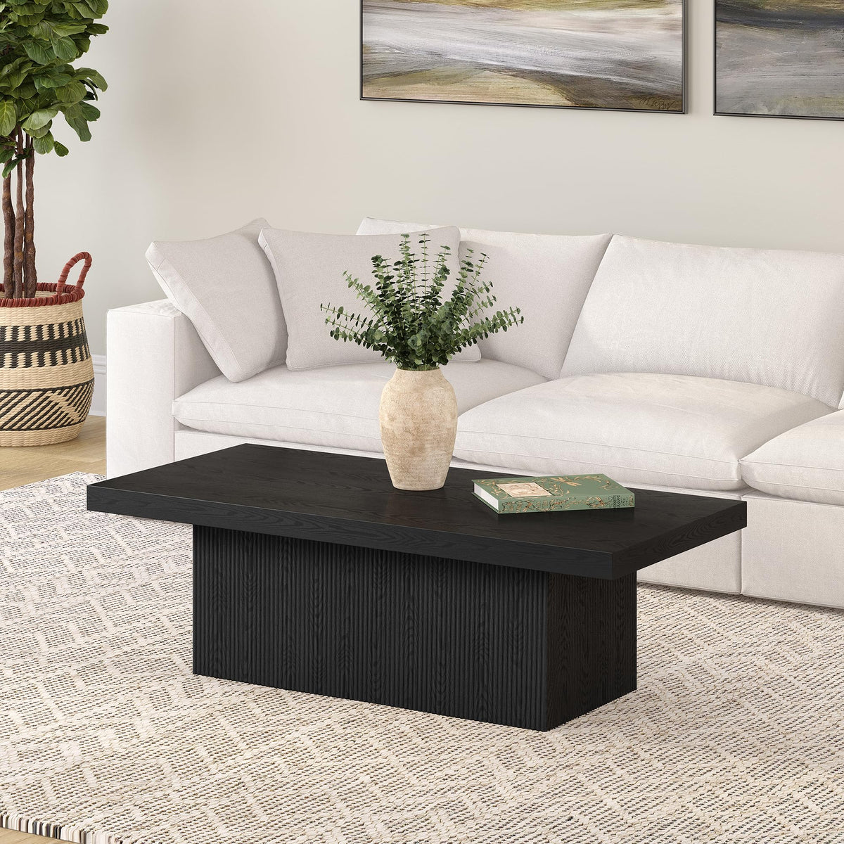 48" Modern Fluted Coffee Table Y9423