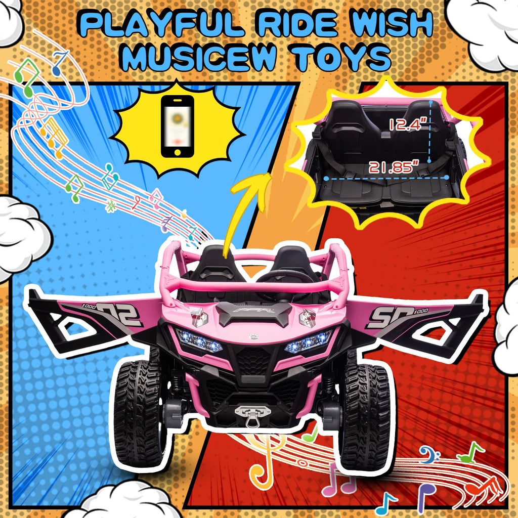 24V 10AH 2-Seater 4x4 Ride on Car UTV N23824